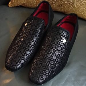 Milano Glittering Black Men's Slip-Ons
